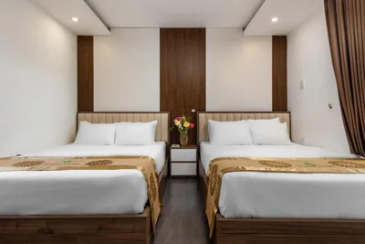 Deluxe Queen Room with Two Queen Beds — Ecorest Villa Cat Ba Moutain View